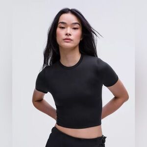 Lululemon Wundermost Ultra-Soft Nulu Crewneck Cropped T-Shirt